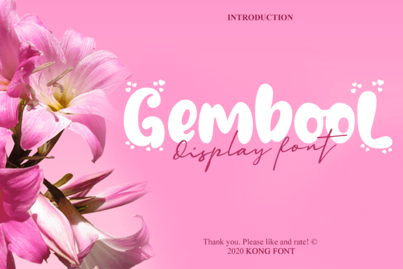 Gembool: A Modern Handwritten Font for Creative Professionals