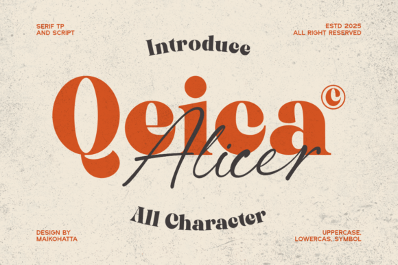 Qeica: The Stylish Font Duo for Modern Elegance