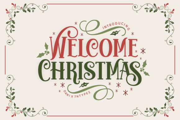 Welcome Christmas: A Display Font for Festive Design
